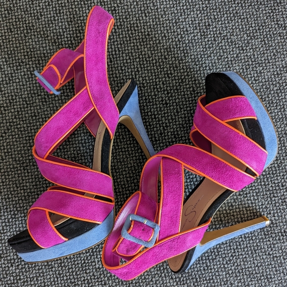 *NEW* Jessica Simpson Evangela Fuchsia Sz 8/38 - Picture 3 of 6